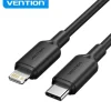 VENTION CABLE USB-C A LIGHTNING - CONECTOR NIQUELADO - POTENCIA 27W - CORRIENTE 3A - COLOR NEGRO