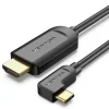 VENTION CABLE USB-C MACHO A HDMI 2.0 MACHO ANGULO RECTO - 1.5M - COLOR NEGRO