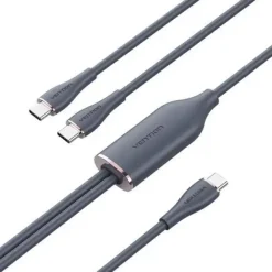 VENTION CABLE USB-C MACHO A 2XUSB-C MACHO - 1.5M - COLOR AZUL