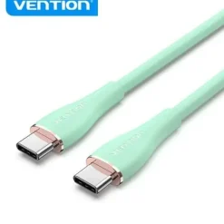 VENTION CABLE USB-C MACHO A USB-C MACHO - 2M - VERDE SILICONA - 5A 100W 480MBPS