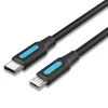 VENTION CABLE USB-C MACHO A MICROUSB MACHO - 1M - 2A 10W 480MBPS - COLOR NEGRO