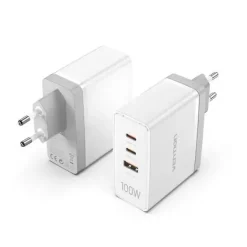 VENTION CARGADOR DE PARED GAN 2XUSB-C A 1XUSB 100W - COLOR NEGRO