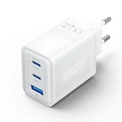 VENTION CARGADOR DE PARED GAN 3 PUERTOS USB (C + C + A) (65W/65W/30W) - EU - COLOR NEGRO