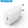 VENTION CARGADOR DE PARED USB-A 5W 1A PSD15-5W - COLOR BLANCO - EU