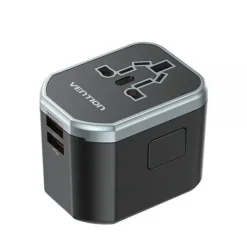 VENTION CARGADOR DE VIAJE UNIVERSAL - 1XUSB-C A 2XUSB - 20W - COLOR NEGRO
