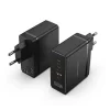 VENTION CARGADOR GAN DE PARED 2XUSB-C A 1XUSB 100W - COLOR NEGRO