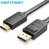 VENTION CONVERSOR DISPLAYPORT MACHO A HDMI MACHO - 1.5M - COLOR NEGRO