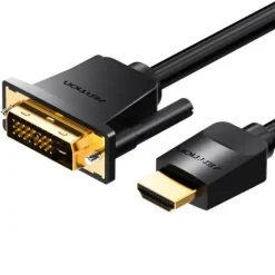 VENTION CONVERSOR DVI MACHO A HDMI MACHO - 3M - COLOR NEGRO