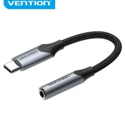 VENTION CONVERSOR USB TIPO-C MACHO A JACK 3.5 HEMBRA - 0.10M - COLOR NEGRO