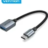 VENTION CONVERSOR USB-C MACHO A USB HEMBRA - 0.15M - COLOR GRIS