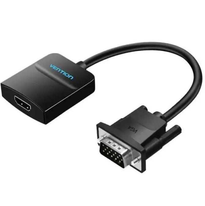 VENTION CONVERSOR VGA MACHO A HDMI HEMBRA - 0.15M - COLOR NEGRO