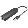 VENTION HUB 5 EN 1 USB 2.0 A 3XUSB2.0/MICROUSB/RJ45 - 0.15M - COLOR NEGRO