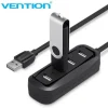 VENTION HUB 4 EN 1 USB2.0 A 4XUSB2.0 - 0.5M - COLOR NEGRO