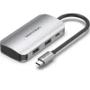 VENTION HUB 5 EN 1 USB-C A 4XUSB3.0/PD100W - 0.15M - COLOR GRIS