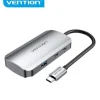 VENTION HUB 5 EN 1 USB-C A 3XUSB3.0/USB-C GEN1/PD100W - 0.15M - COLOR GRIS