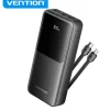 VENTION POWER BANK 20.000MAH - MULTIPLES INTERFACES - ALTA CAPACIDAD DE CARGA - SALIDA TOTAL 3A - COLOR NEGRO