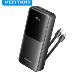 VENTION POWER BANK 20.000MAH - MULTIPLES INTERFACES - ALTA CAPACIDAD DE CARGA - SALIDA TOTAL 3A - COLOR NEGRO