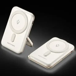 VENTION POWERBANK INALAMBRICO MAGNETICO 10000MAH - USB TIPO-C - CARGA RAPIDA 20W - ENTRADA WIRELESS 15W - MATERIAL PC+ABS - COLOR BLANCO