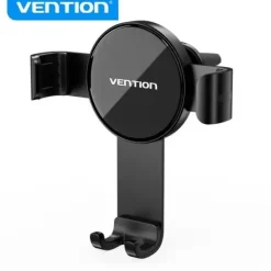 VENTION SOPORTE TELEFONO AUTO SUJECION AUTOMATICA - CLIP VENTILACION - ESTABILIDAD TRIANGULAR - ROTACION LIBRE - COLOR NEGRO