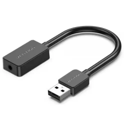 VENTION TARJETA DE SONIDO USB A A JACK 3.5 HEMBRA - COLOR NEGRO