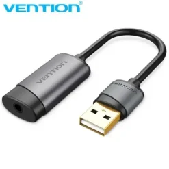 VENTION TARJETA DE SONIDO USB-A A JACK 3.5 HEMBRA - COLOR GRIS