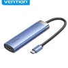VENTION T6E HUB USB-C 5 EN 1 - TRANSFERENCIA 5 GBPS - PANTALLA 4K - CARGA RAPIDA 100W - COLOR AZUL
