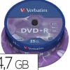 VERBATIM DVD+R 16X 4.7GB (TARRINA 25 UDS)