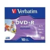 VERBATIM PACK DE 10 DVD+R PRINTABLES 16X 4.7GB
