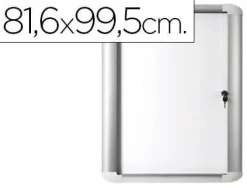 VITRINA DE ANUNCIO BI-OFFICE MAGNETICA 816X995 MM PARA EXTERIOR CON MARCO DE ALUMINIO Y CERRADURA