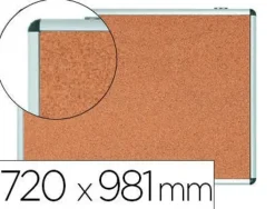 VITRINA DE ANUNCIOS BI-OFFICE FONDO CORCHO DE INTERIOR MARCO DE ALUMINIO 720X981 MM