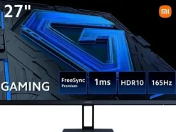 XIAOMI G27I MONITOR GAMING LED IPS 27 FULL HD 1080P 165HZ FREESYNC PREMIUM - RESPUESTA 1MS - RELACION DE ASPECTO 16:9 - ANGULO DE VISION DE 178° - HDMI, DISPLAYPORT - VESA 75X75MM