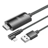 XO ADAPTADOR DE CABLE LIGHTNING A HDMI - LONGITUD DE 1.8M - SOPORTE DE RESOLUCION 2K(60HZ)/1080P - INTERCAMBIO DE DATOS Y AUDIO - FUENTE DE ALIMENTACION USB - COLOR NEGRO