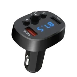 XO BCC03 TRANSMISOR FM PARA COCHE BLUETOOTH 18W QUICK CHARGE - PANTALLA LED - FRECUENCIAS 87,5 - 108,0MHZ - 1X PUERTO USB QC 3.0, 1X PUERTO USB 1.0A