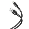 XO CABLE DE CONECTOR LIGHTNING - LONGITUD 1 METRO - CARGA Y TRANSMISION DE DATOS DE ALTA VELOCIDAD - 5V, 21A - CABLE DE SILICONA SUAVE Y DURADERO - TACTO CONFORTABLE - COLOR NEGRO
