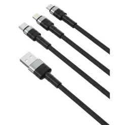 XO CABLE NBQ191 CARGA RAPIDA 40W 3 EN 1 - MICRO + TIPO C + LIGHTNING A USB