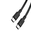 XO CABLE TRENZADO USB-C MACHO A USB-C MACHO 100W - CARGA + TRANSMISION DE DATOS ALTA VELOCIDAD - LONGITUD 1.50M