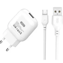 XO L37 PACK CARGADOR DE CORRIENTE USB + CABLE USB A MICROUSB