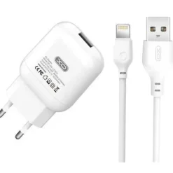 XO L37 PACK CARGADOR DE CORRIENTE USB + CABLE USB A LIGHTNING