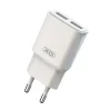 XO L92C CARGADOR DE CORRIENTE 2.4A 2XUSB - PROTECCION CONTRA CORTOCIRCUITO Y SOBRECARGAS - COLOR BLANCO