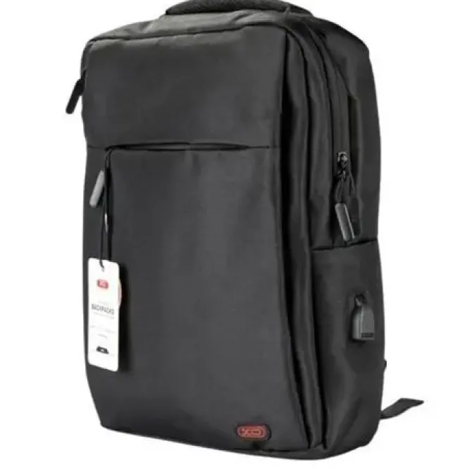 XO MOCHILA PARA PORTATIL - HASTA 15.6 - IMPERMEABLE Y RESISTENTE - CARGA RAPIDA USB - DISEÑO ERGONOMICO - COLOR NEGRO