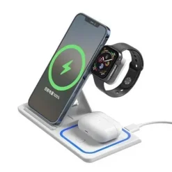XO WX023 ESTACION DE CARGA INALAMBRICA TRIPLE 15W - CARGA HASTA 3 DISPOSITIVOS SIMULTANEAMENTE - DETECCION AUTOMATICA - COLOR BLANCO