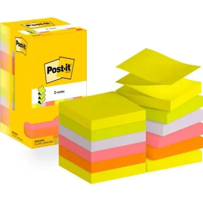 ZNOTA ADH.POST-IT 76X76MM 6X100H NEON